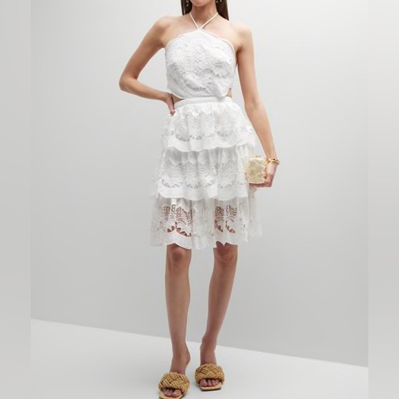 FARM Rio Dresses & Skirts - Farm Rio Richelieu midi dress with beaded tie straps size XL NWT